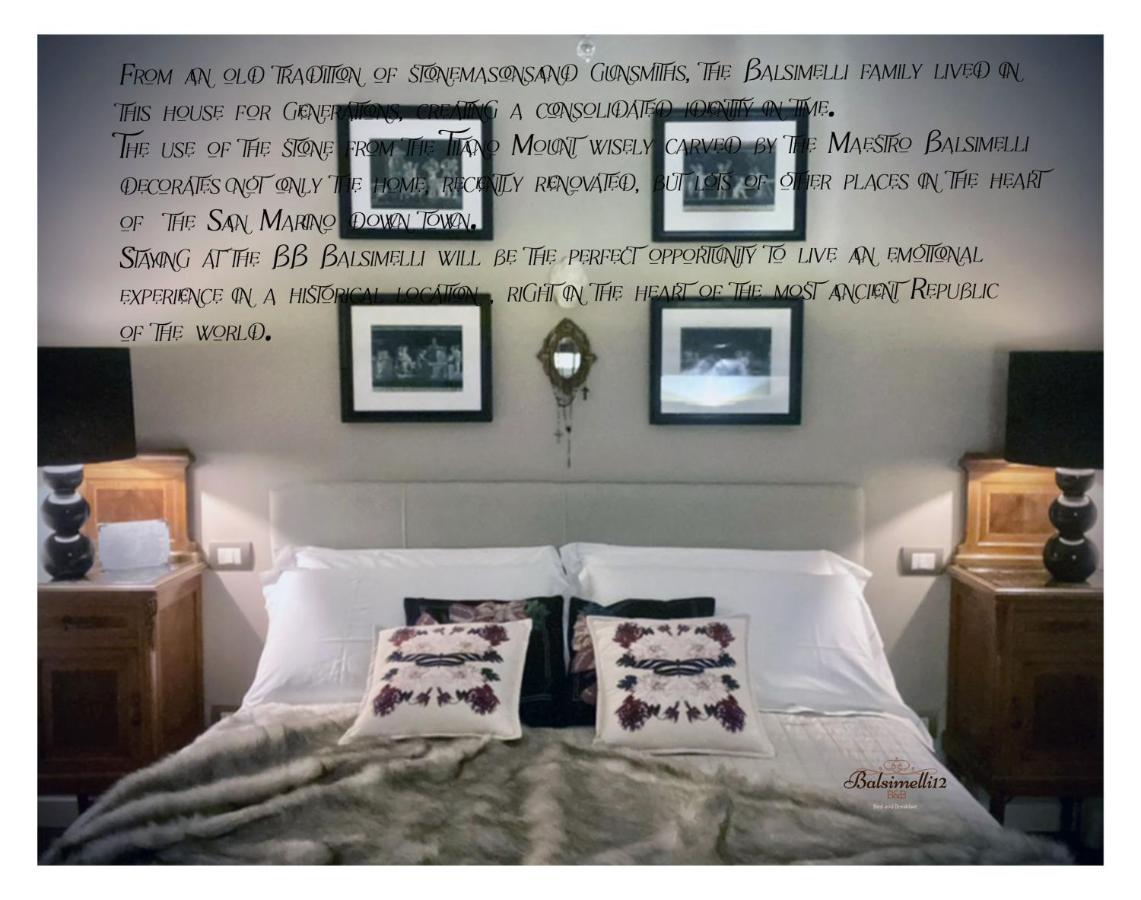 B&B Balsimelli12 Сан-Марино Экстерьер фото
